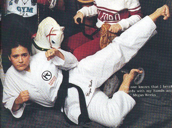 English teacher Megan Weeks was an active member of karate club when she attended MHS.