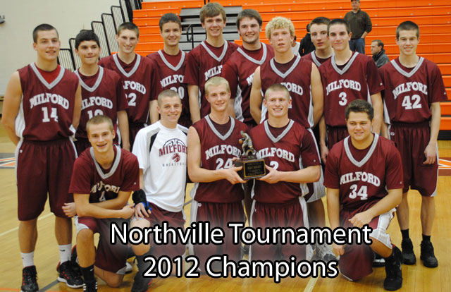 The boys pose after becoming champions of the Northville Tournament. In addition the MHS boys are the KLAA West division champions, having a tremendous season overall.