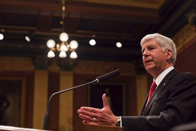Rick Snyder proposes his new legislation idea in support of raising gas taxes in Michigan to provide funding for the roads.