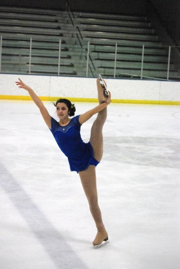 Maddie Franchock doing a heel stretch