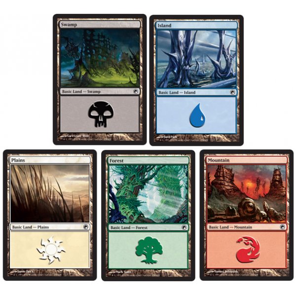 Most decks have 24 of these land cards, which are also known as mana.