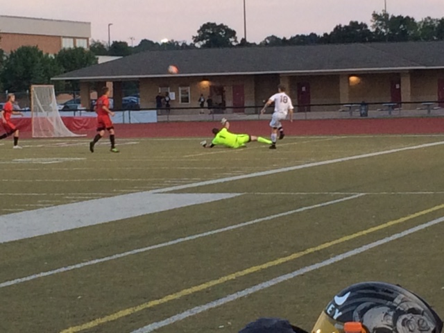 Matt Villemure assists on the goal during the Mavs win over Pinckney.