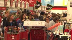 People filling their carts with products on Black Friday