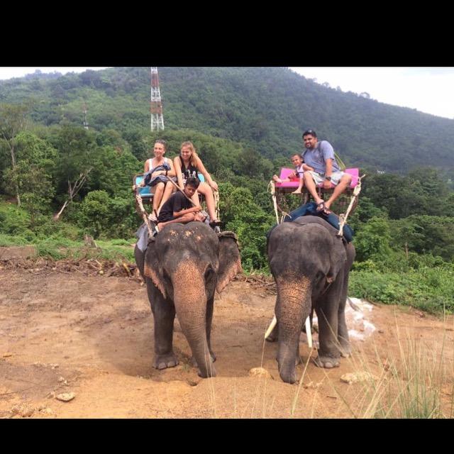 My experience in Thailand included riding elephants at a farm for the animals. 