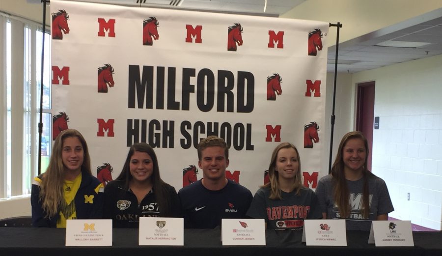 Five student-athletes realize college athletic dream