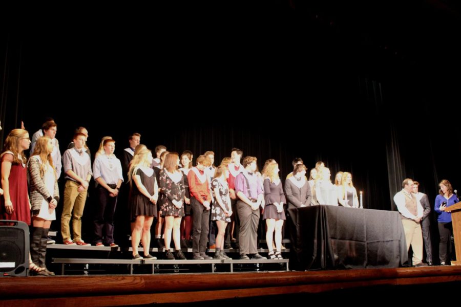 On Oct. 26, 35 new NHS members were recognized in front of family and administration. 