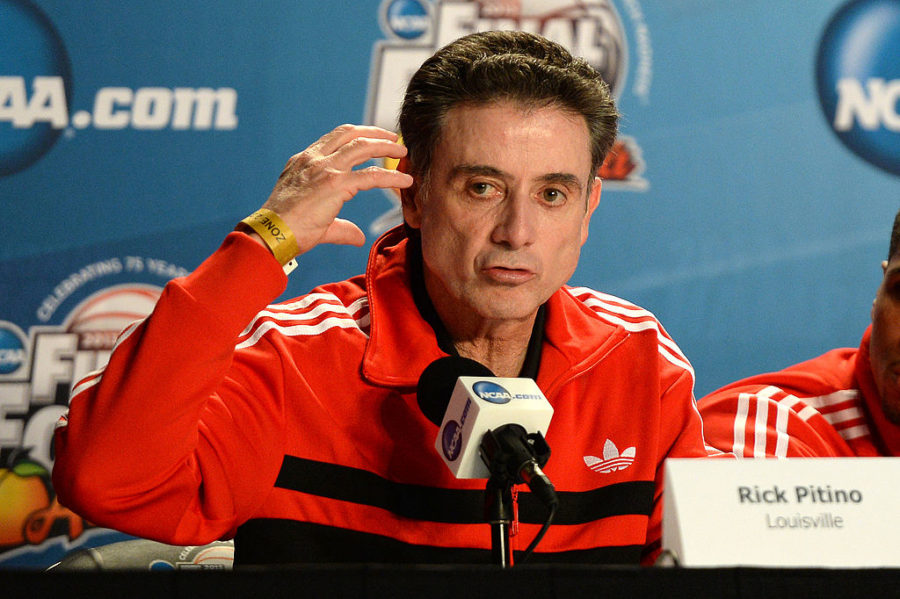 Rick+Pitino%2C+former+Louisville+head+coach%2C+addresses+the+media.+%28Image+courtesy+of+Flickr%29