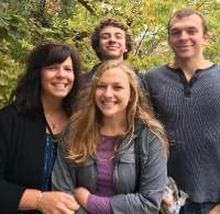 Ms. Painter, Audrey, Cole, and Curtis Painter together  on a beautiful Fall day (Photo courtesy of the Painter Family).
