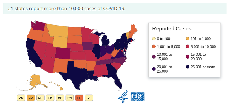 More than 75,000 Americans have been killed by COVID 19 in less than 2 months. 