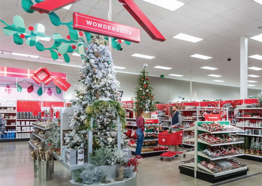 Big box stores set up their Christmas displays just as Halloween comes to an end.