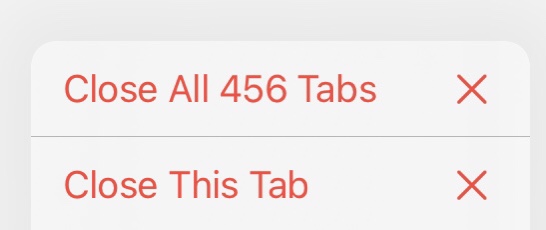 A person with ADHD often does not close browser tabs in fear of forgetting something important. They may also just forget to close any tabs at all. This is an extreme case.