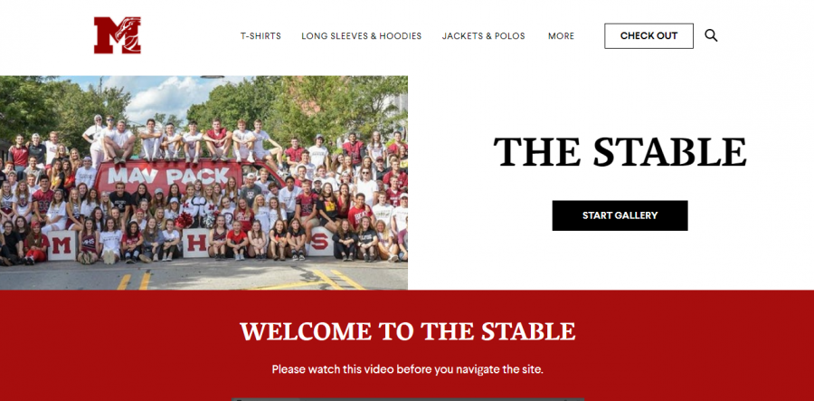 The homescreen for The Stables online store