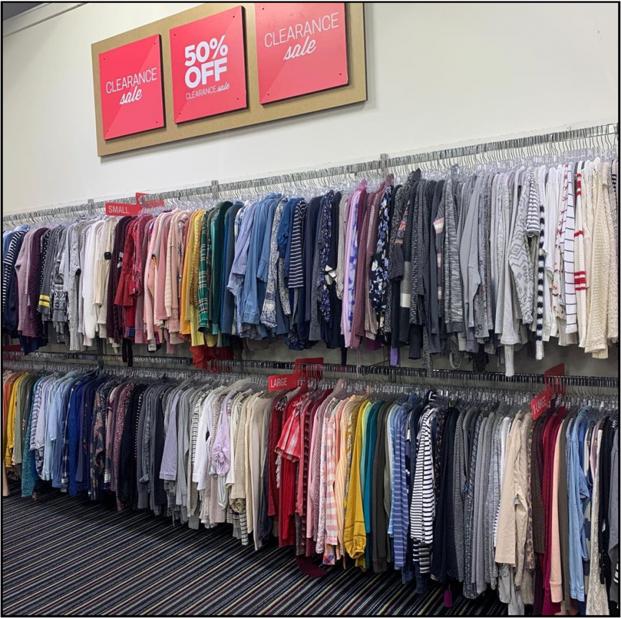 Consignment shops such as Plato’s Closet Brighton feature a wide array of items for sale, often highlighting new pieces and discounted ones alike to attract customers.