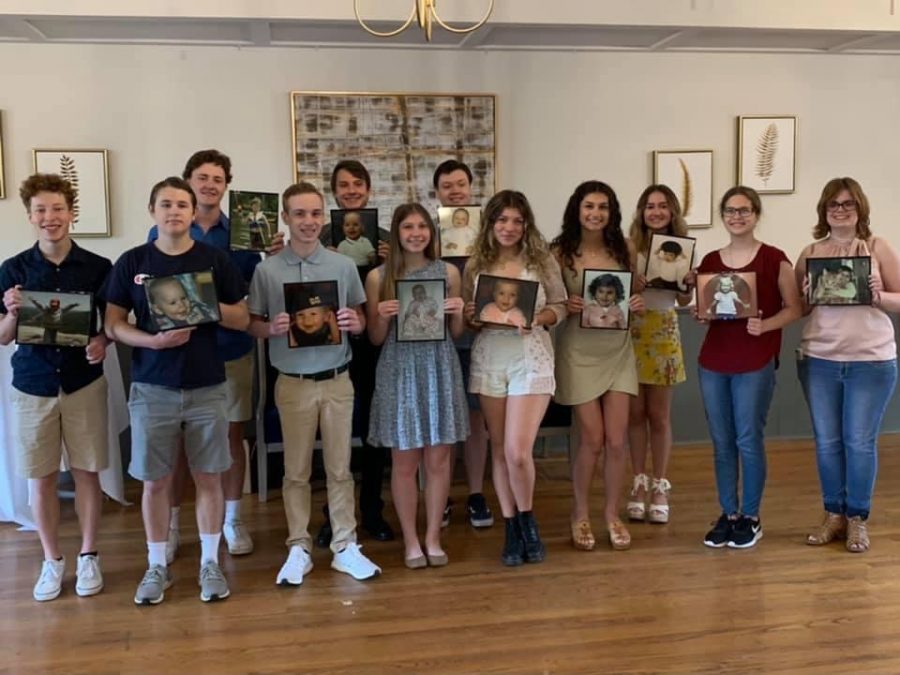 From left to right: seniors Joe Antrim, Alexander Dziedzic, Connor Heitman, Ethan Hendry, Zachary Blanchard, Kristen Schang, Andrew Strominger, Aspen Snyder, Jaclyn Carrannanto, Samantha Spray, Keilani Hess, and Kendyll Klingensmith were recognized for their academic achievments at the senior brunch (Photo courtesy of Kathy Spray).