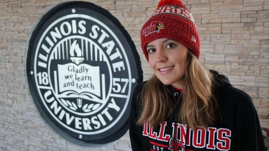 Milford Senior Ella Glaspie verbally committed to swim and attend Illinois State University in November of 2019 and plans to pursue majors in Advanced Marketing Analytics and Psychology (Photo courtesy of Matt Glaspie). 
