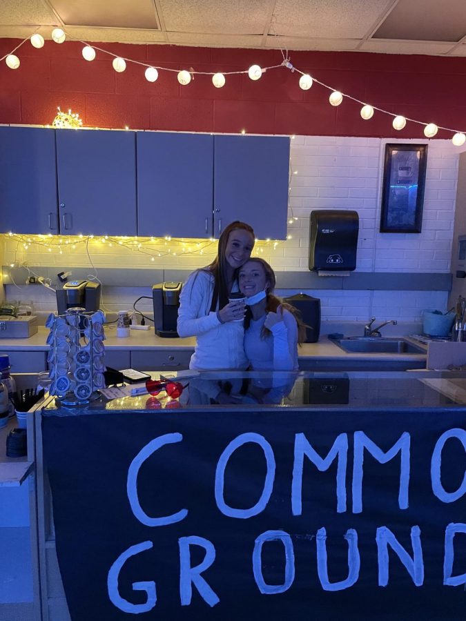 Bailey Pietraszkiewicz and Abbey Colone in the new Coffee Shop!