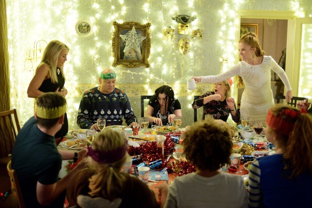 Scenes such as the one shown above show how far political 
arguments can go in ruining families’ holiday festivities. 
