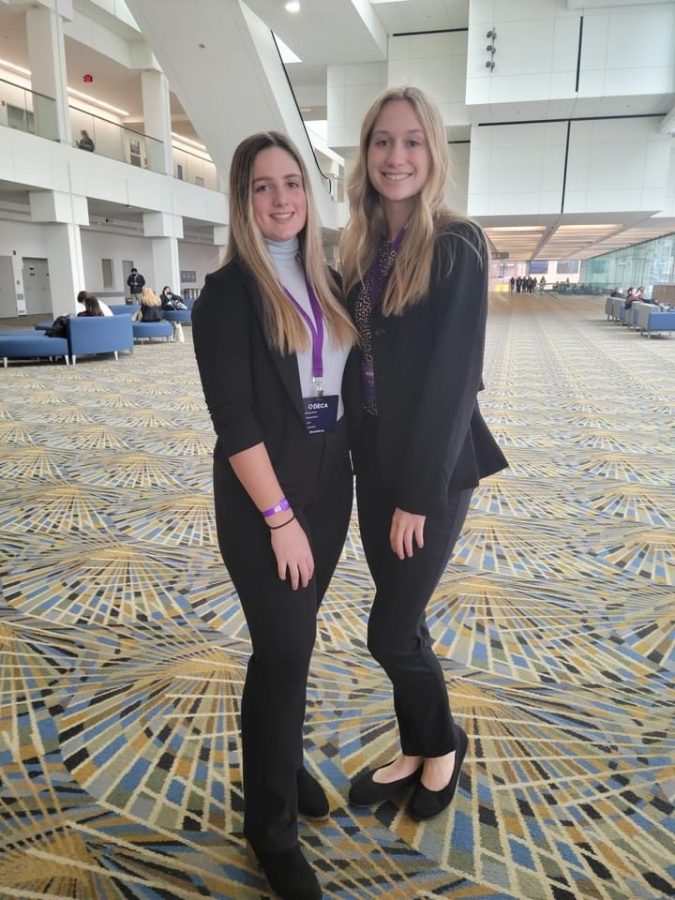 Left Lily Shaw Right Taryn Marshall at state competition 