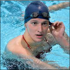 University of Pennsylvanias Lia Thomas after winning the 500 Freestyle at a meet against Harvard University.