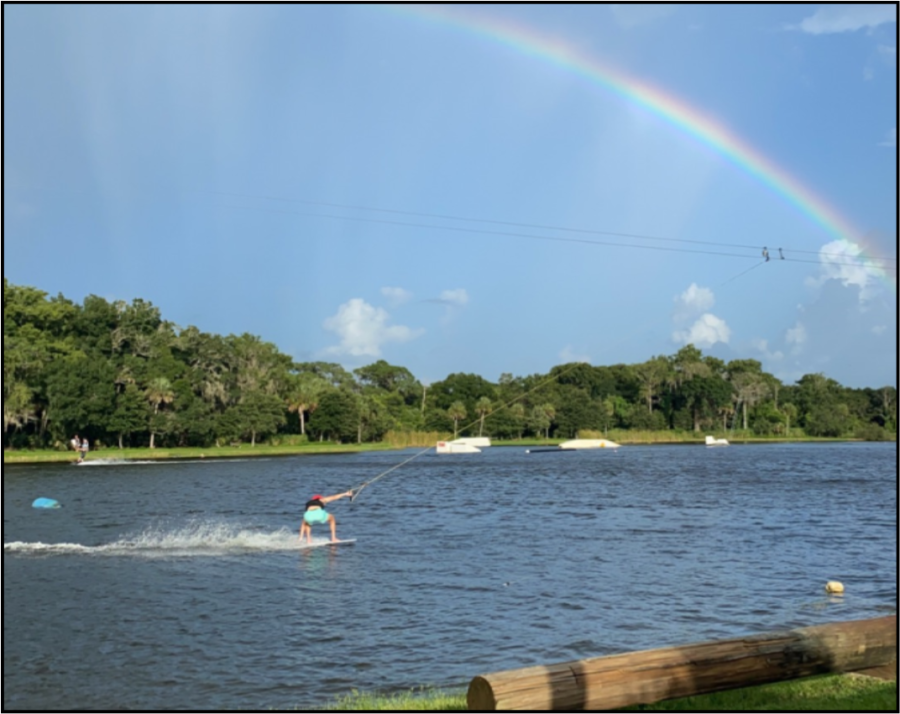 Wakeboarding at a wakeboard park  (Photo by Jett Edson).
