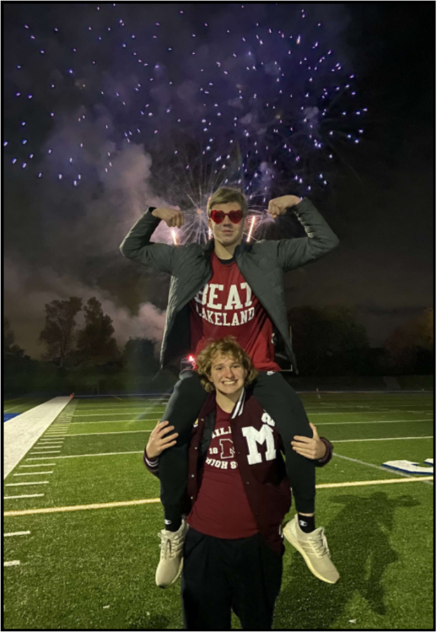 Fletcher Smith (Top) and Zack Bonza-Brodie (Bottom) after the Milford vs Lakeland football game.