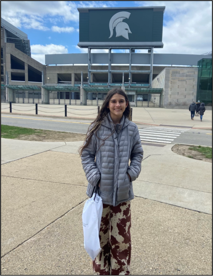 Danielle Borst outside of Michigan State University.
