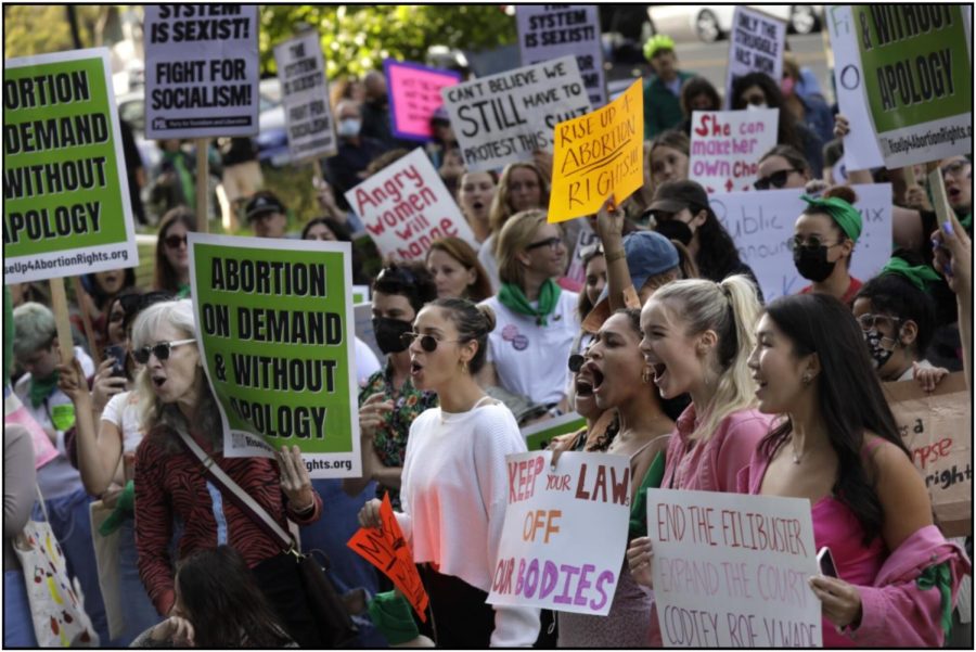 After news leaked of the Supreme Court’s decision people rushed to protest 