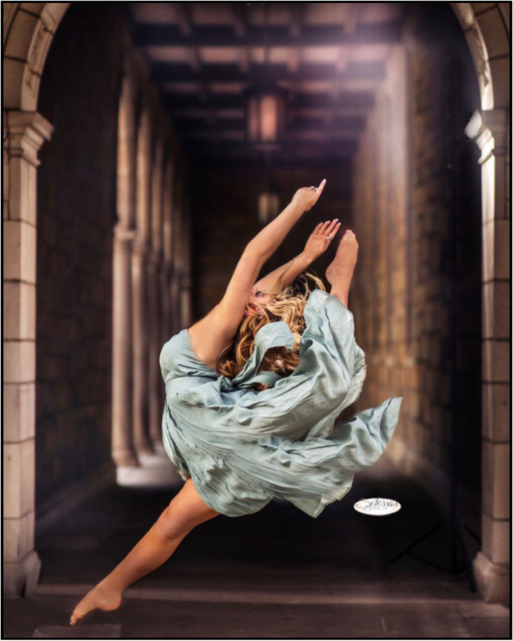 Milford+Senior+Abbey+Werner+showing+off+her+dance+skills+%28Photo+courtesy+of+Selessa+Studios%29.+%0A