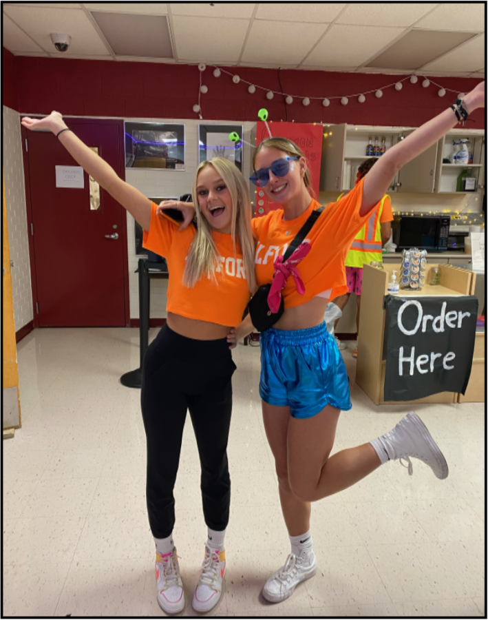 Angelina Filloon and Camryn Keough on Neon Spirit day.
