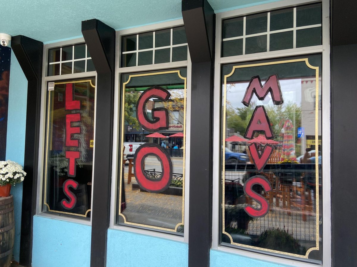 Windows of The Burger Joint.