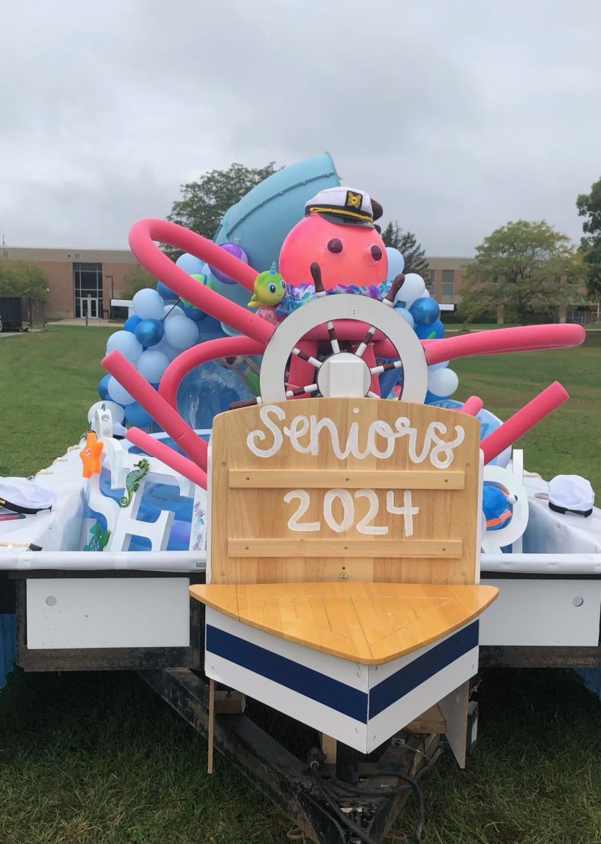 2024 Senior homecoming float, built by the student council group.